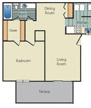 1 BED 1 BATH
